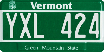 VT license plate YXL424