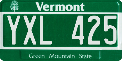 VT license plate YXL425