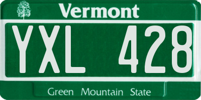 VT license plate YXL428