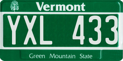 VT license plate YXL433