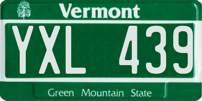 VT license plate YXL439