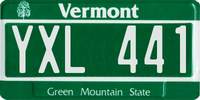 VT license plate YXL441