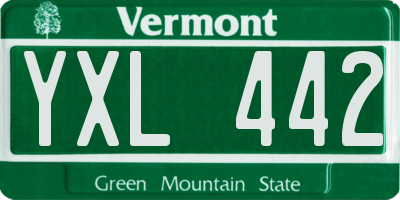 VT license plate YXL442