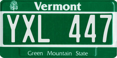 VT license plate YXL447