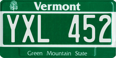VT license plate YXL452