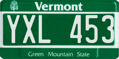 VT license plate YXL453