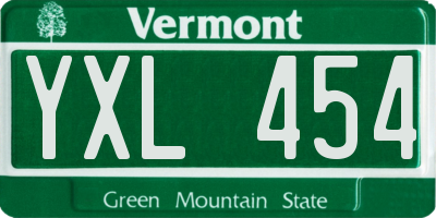 VT license plate YXL454