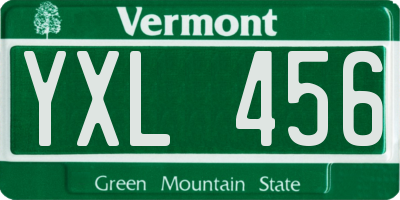 VT license plate YXL456