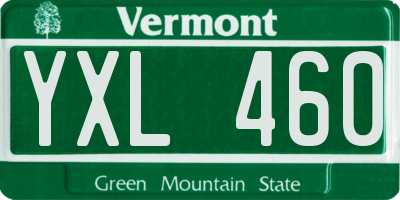 VT license plate YXL460