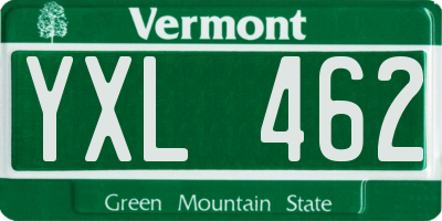 VT license plate YXL462