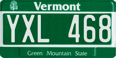VT license plate YXL468