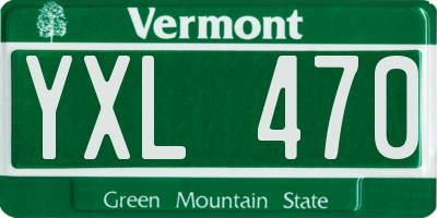 VT license plate YXL470