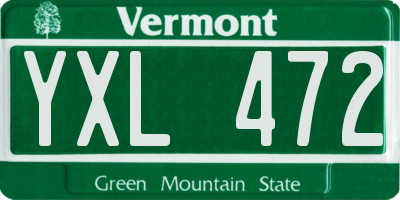 VT license plate YXL472