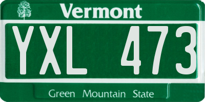 VT license plate YXL473