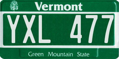 VT license plate YXL477