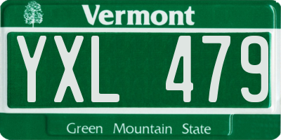 VT license plate YXL479