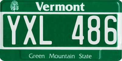 VT license plate YXL486