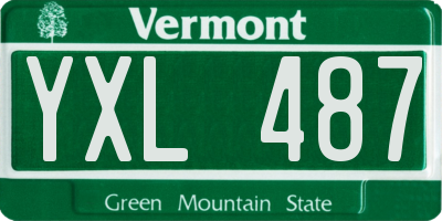 VT license plate YXL487
