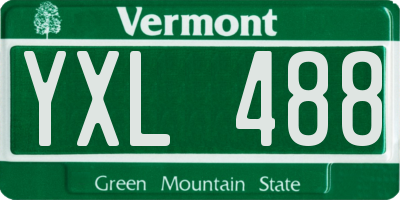 VT license plate YXL488