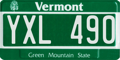 VT license plate YXL490