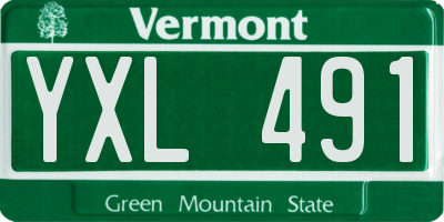 VT license plate YXL491