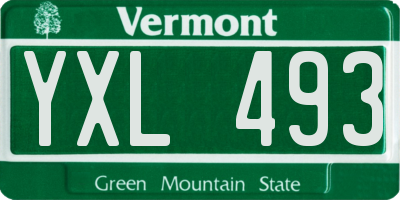 VT license plate YXL493