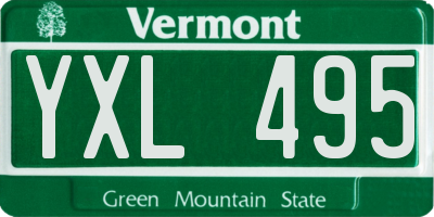 VT license plate YXL495