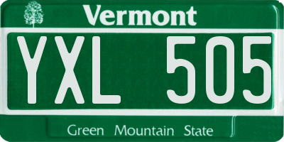 VT license plate YXL505