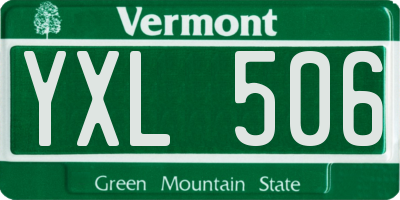 VT license plate YXL506