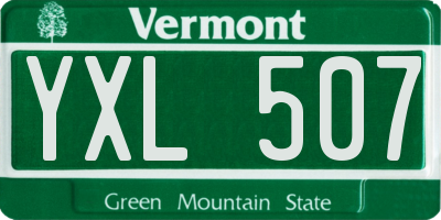VT license plate YXL507