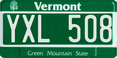 VT license plate YXL508