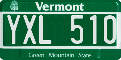 VT license plate YXL510