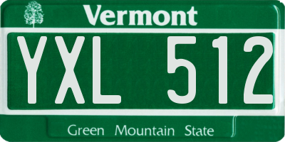 VT license plate YXL512