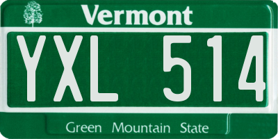 VT license plate YXL514