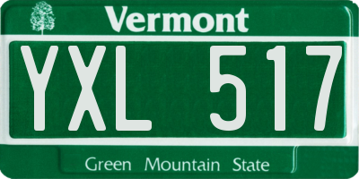 VT license plate YXL517
