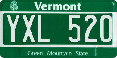 VT license plate YXL520