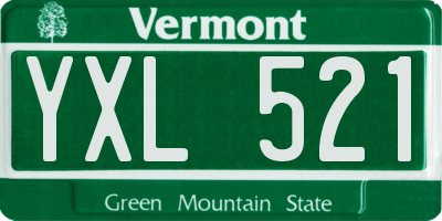VT license plate YXL521