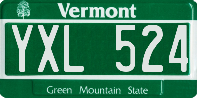 VT license plate YXL524