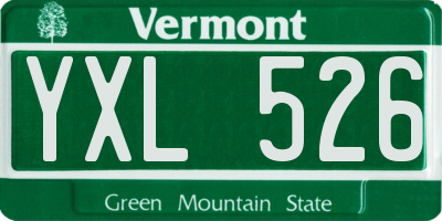 VT license plate YXL526
