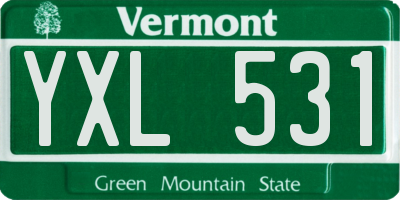 VT license plate YXL531