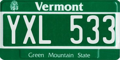 VT license plate YXL533