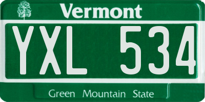 VT license plate YXL534