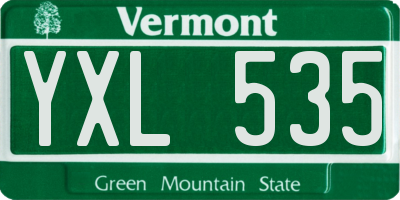 VT license plate YXL535