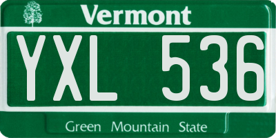VT license plate YXL536