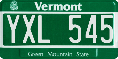 VT license plate YXL545