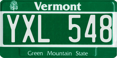 VT license plate YXL548