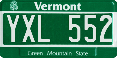 VT license plate YXL552