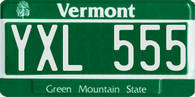 VT license plate YXL555