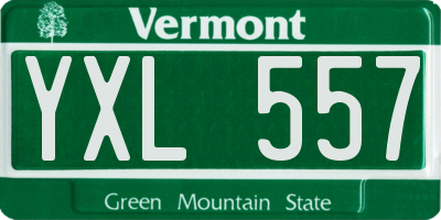 VT license plate YXL557