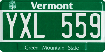 VT license plate YXL559